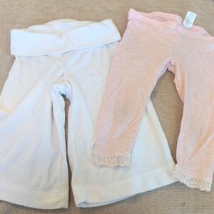 Vintage Y2K White and Pink Pants Set